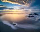 USA, New Jersey, Cape May National Seashore. Ocean shore at sunrise. Art Print